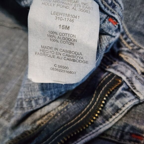 Riveted By Lee Womens Denim Wide-Leg Cropped Jeans 16 M 100% Cotton - Picture 5 of 10